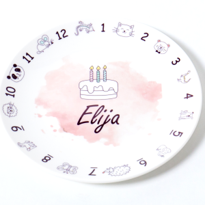 Lėkštutės ir puodelio komplektas „Gimtadienis“ - MedoosaKids